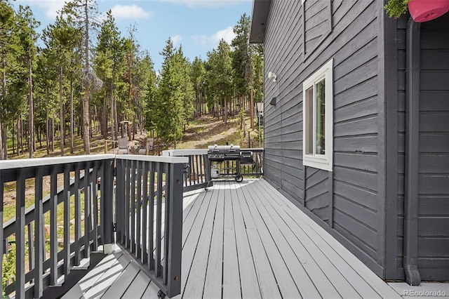 150 Cedar Rd, Evergreen, CO 80439 - wooden terrace with a grill