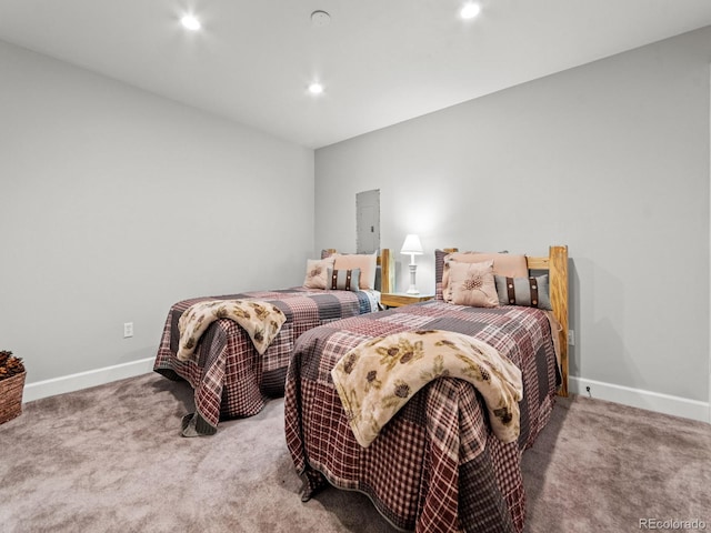 view of carpeted bedroom