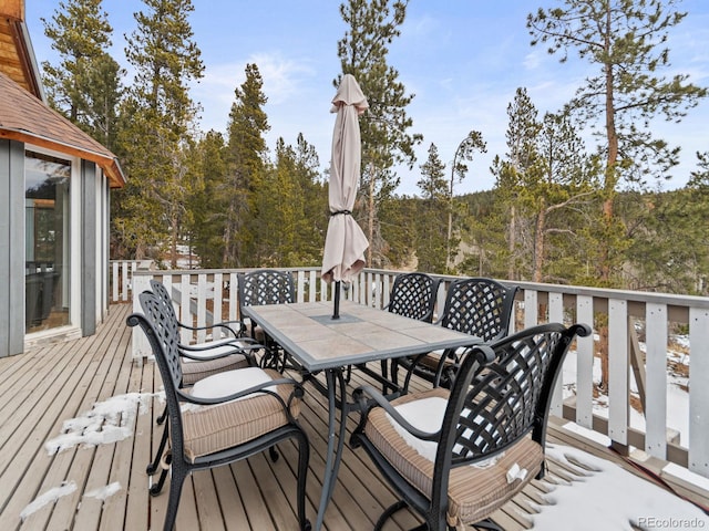 view of wooden terrace