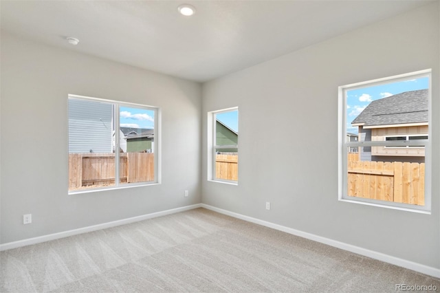 view of carpeted empty room