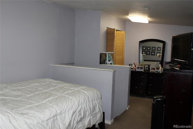 bedroom with carpet