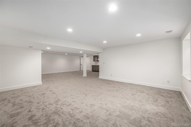 5401 E Dakota Ave Unit 22, Denver, CO 80246 - finished below grade area featuring recessed lighting and carpet