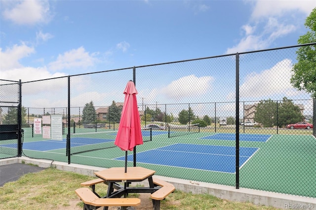 view of tennis court