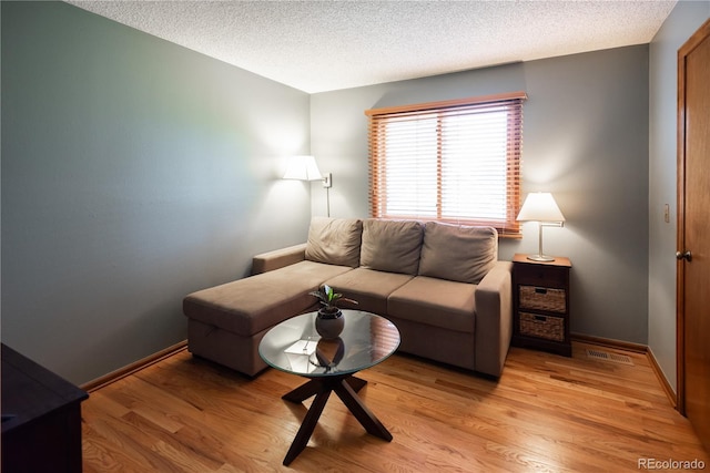 17530 E Caspian Pl, Aurora, CO 80013 - living area featuring light wood-style floors and a textured ceiling