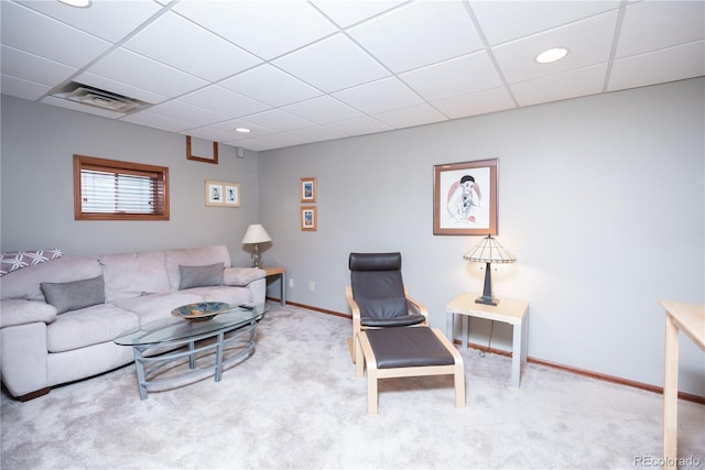 17530 E Caspian Pl, Aurora, CO 80013 - living area featuring a paneled ceiling and carpet