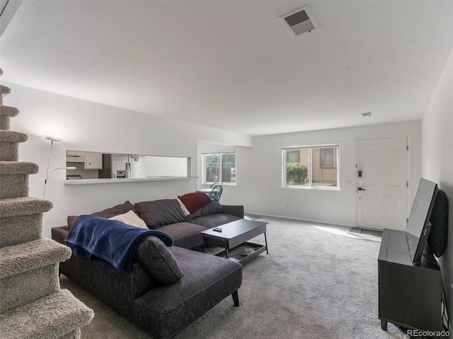 view of carpeted living room