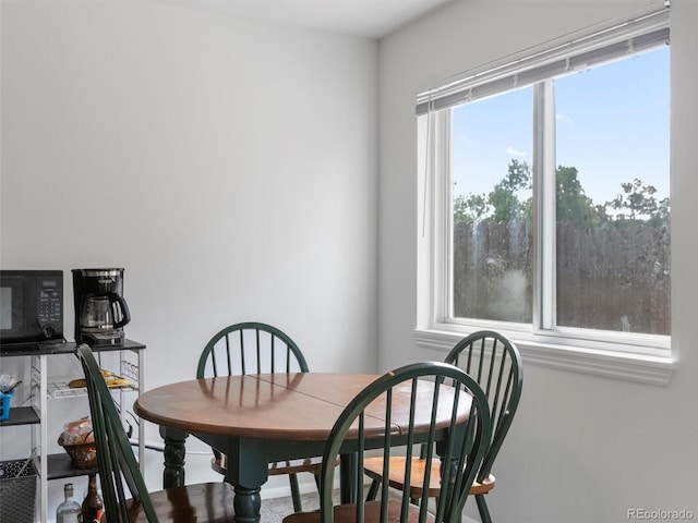 view of dining room