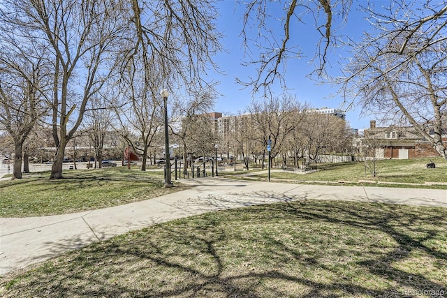 view of home's community featuring a yard