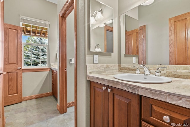 11268 Bell Cross Cir, Parker, CO 80138 - bathroom with vanity and tile patterned flooring
