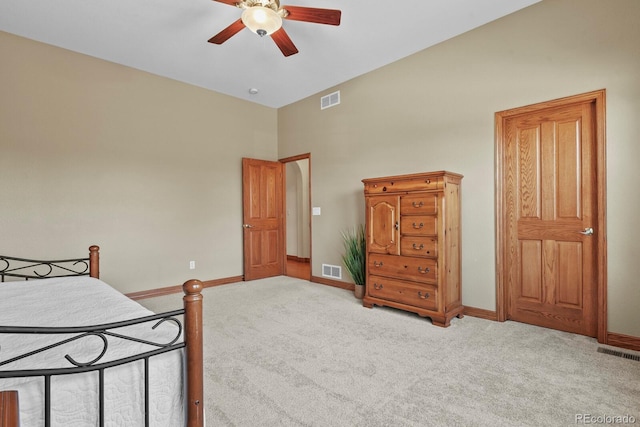 11268 Bell Cross Cir, Parker, CO 80138 - bedroom featuring carpet, a high ceiling, and ceiling fan