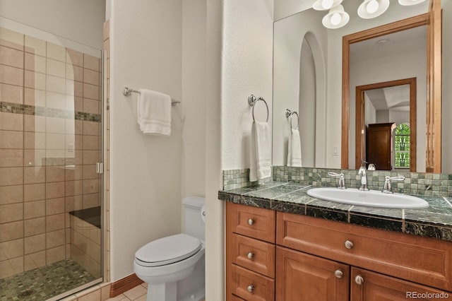 11268 Bell Cross Cir, Parker, CO 80138 - full bath with a stall shower, vanity, and tile patterned floors