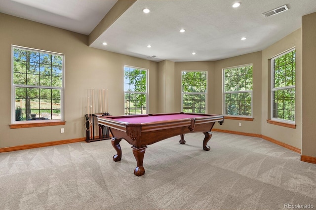 11268 Bell Cross Cir, Parker, CO 80138 - playroom featuring carpet floors, recessed lighting, healthy amount of natural light, and pool table