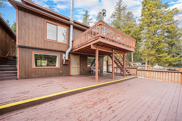 10858 Norton Ave, Conifer, CO 80433 - deck featuring stairway