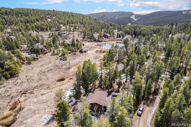 10858 Norton Ave, Conifer, CO 80433 - aerial view with a mountain view and a view of trees