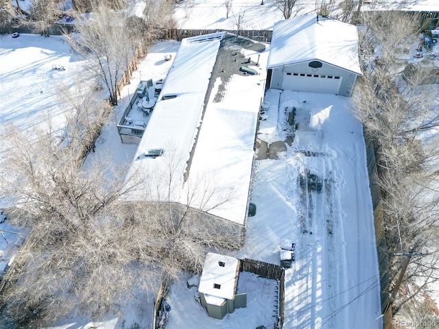 view of snowy aerial view