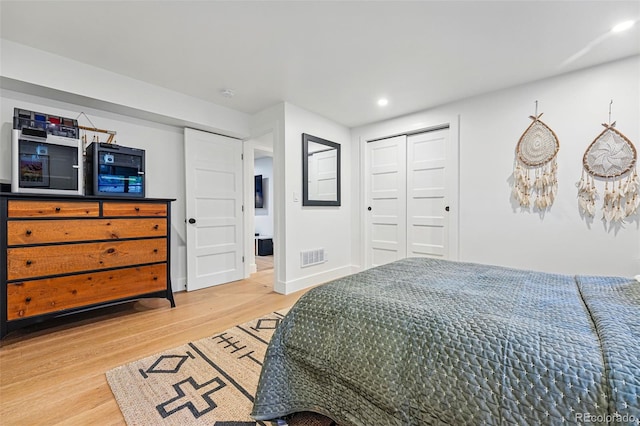 1801 Redwood Ave, Boulder, CO 80304 - bedroom featuring light wood-style flooring, recessed lighting, and baseboards