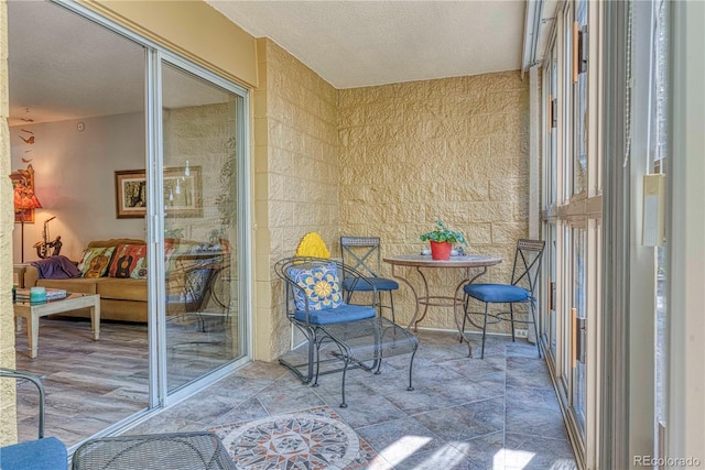 balcony with a patio