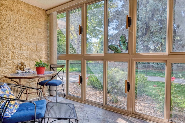 view of sunroom / solarium