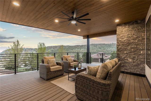 8103 Raphael Ln, Littleton, CO 80125 - deck with ceiling fan