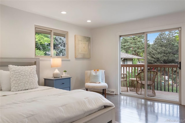 6581 E Heritage Pl, Englewood, CO 80111 - bedroom featuring access to outside, multiple windows, and recessed lighting