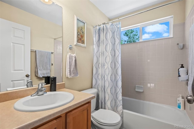 12961 Monaco Way, Thornton, CO 80602 - bathroom featuring vanity and shower / tub combo with curtain