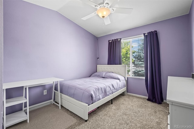 12961 Monaco Way, Thornton, CO 80602 - carpeted bedroom with lofted ceiling and a ceiling fan