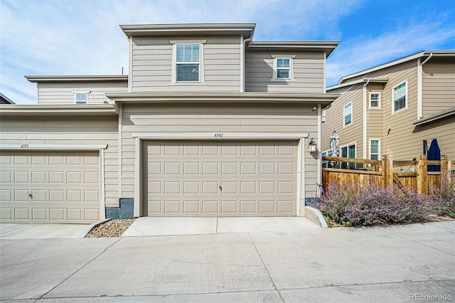 front of property featuring a garage