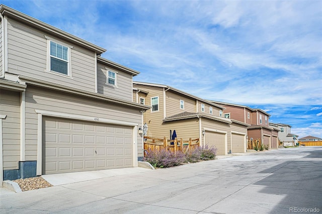 view of front facade with a garage