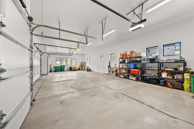 garage featuring a garage door opener