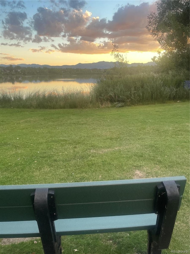 water view featuring a mountain view