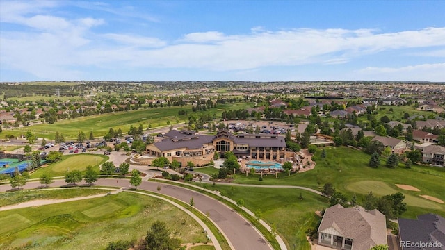 22873 E David Pl, Aurora, CO 80016 - aerial view of property's location with a golf course and nearby suburban area