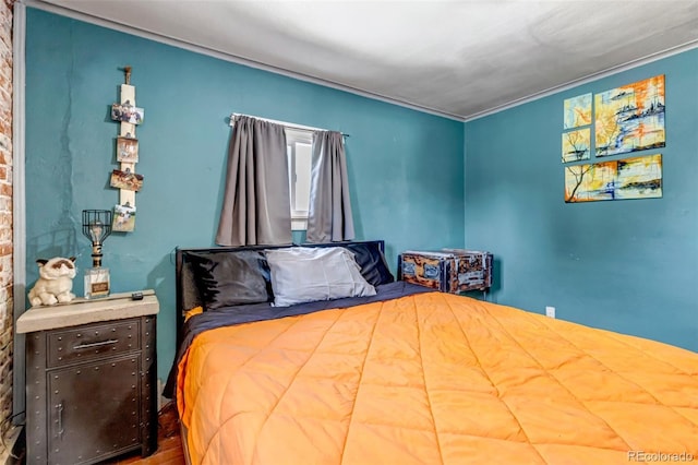 3151 N Elizabeth St, Denver, CO 80205 - bedroom with ornamental molding and wood finished floors