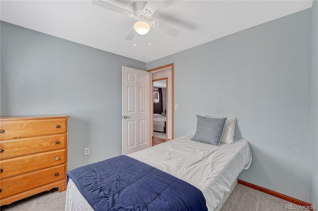 1786 Wintergreen Pl, Loveland, CO 80537 - bedroom featuring carpet floors, baseboards, and a ceiling fan