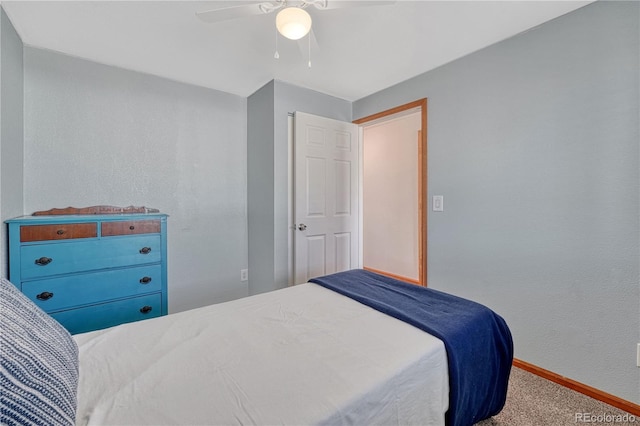 1786 Wintergreen Pl, Loveland, CO 80537 - bedroom with a ceiling fan, carpet flooring, and baseboards