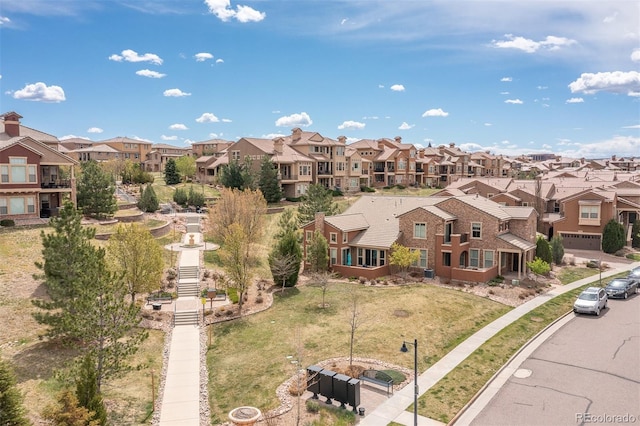 aerial perspective of suburban area