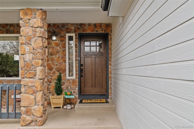 9249 Fox Fire Dr, Highlands Ranch, CO 80129 - property entrance with stone siding