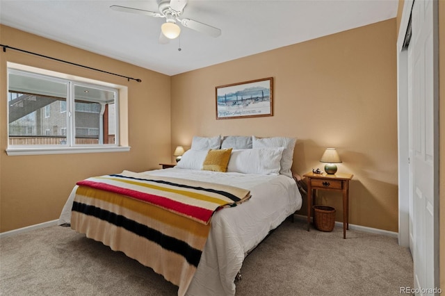 9249 Fox Fire Dr, Highlands Ranch, CO 80129 - bedroom featuring carpet, a closet, and ceiling fan