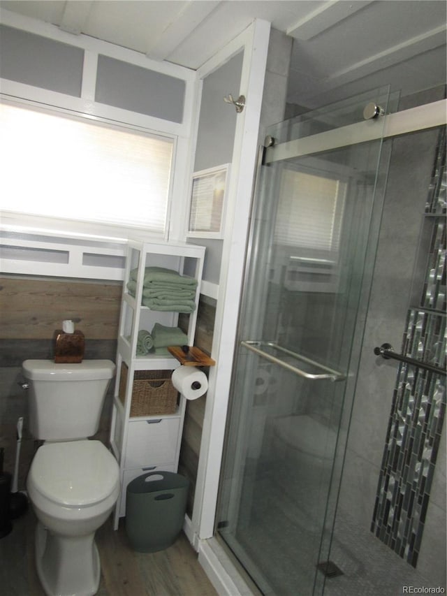 57920 US Highway 285 Unit 10, Bailey, CO 80421 - full bath with a stall shower and wood finished floors