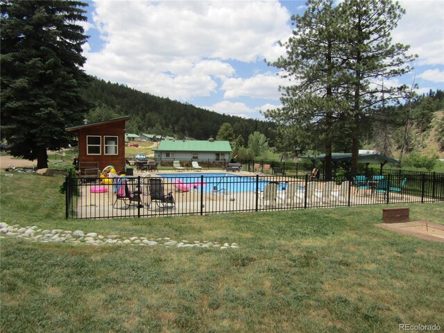 57920 US Highway 285 Unit 10, Bailey, CO 80421 - community pool with a view of trees and a patio area
