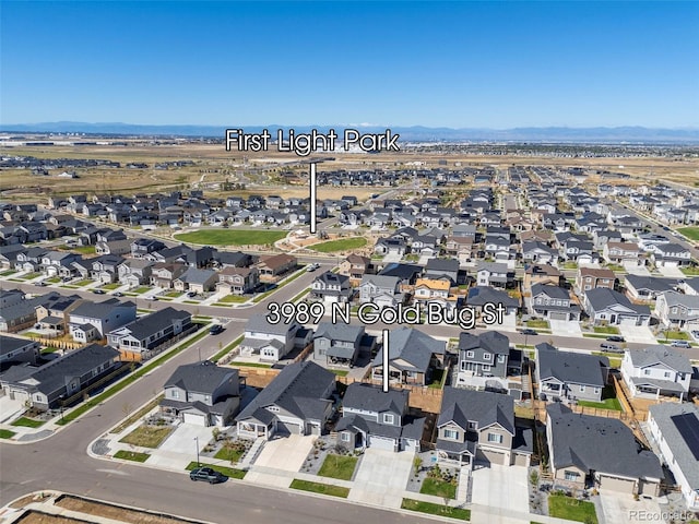 aerial view featuring a residential view