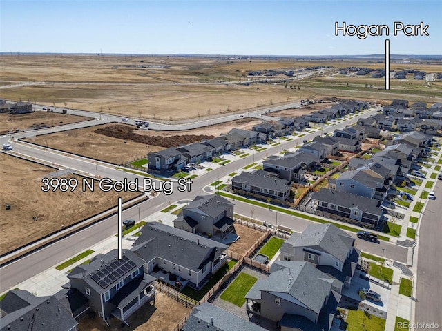 aerial view featuring a residential view