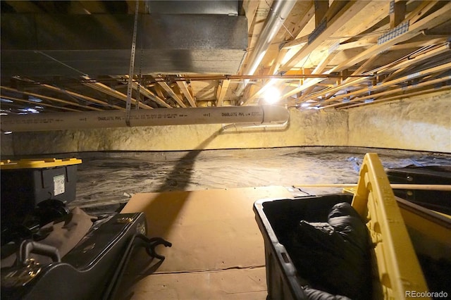view of below grade area