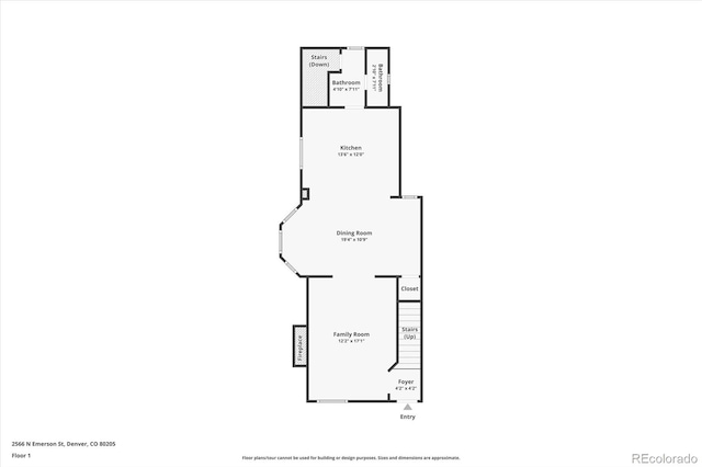 2566 N Emerson St, Denver, CO 80205 - home floor plan