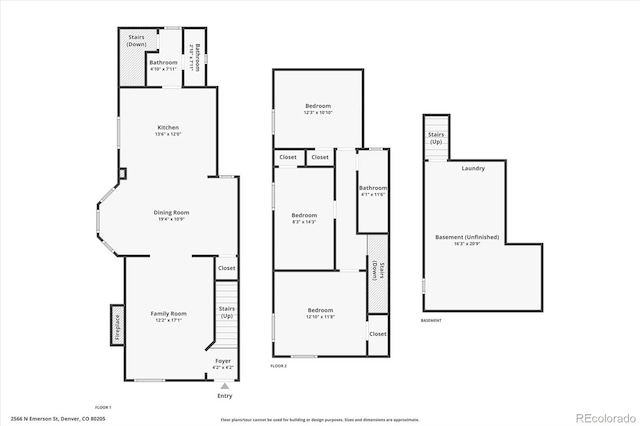 2566 N Emerson St, Denver, CO 80205 - home floor plan