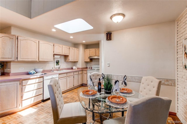 753 S Utica St, Denver, CO 80219 - dining space featuring a skylight and recessed lighting