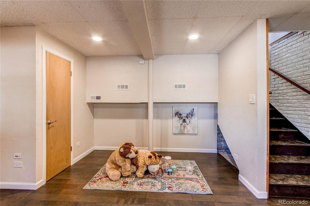 753 S Utica St, Denver, CO 80219 - detailed view of wood finished floors, baseboards, and recessed lighting