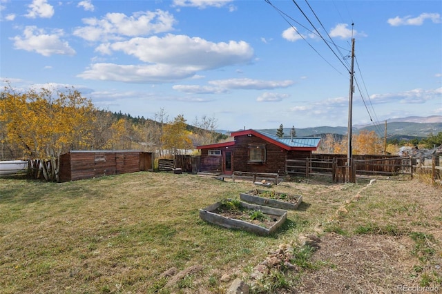 24427 Peak To Peak Hwy, Nederland, CO 80466 - view of yard with a mountain view and a garden