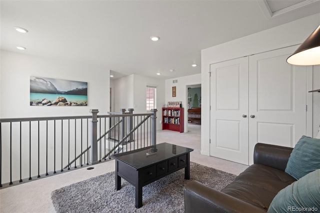8372 Bijou Creek Ave, Littleton, CO 80125 - carpeted living room with recessed lighting
