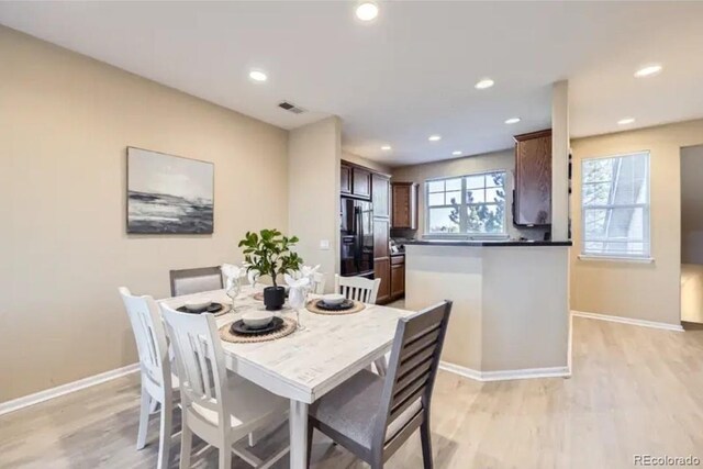 8915 Federal Blvd Unit 203, Westminster, CO 80260 - dining space with light wood-type flooring, baseboards, and recessed lighting