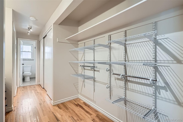 interior space with light wood finished floors